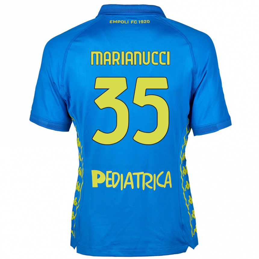 Kids Football Luca Marianucci #35 Blue Home Jersey 2024/25 T-Shirt Canada