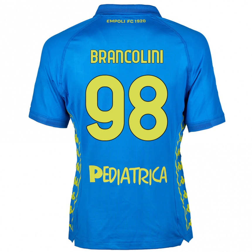 Kids Football Federico Brancolini #98 Blue Home Jersey 2024/25 T-Shirt Canada