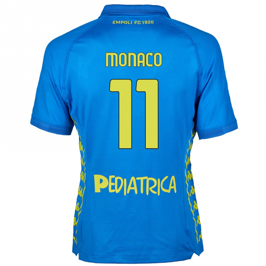 Kids Football Salvatore Monaco #11 Blue Home Jersey 2024/25 T-Shirt Canada