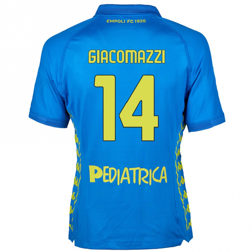 Kids Football Sebastián Giacomazzi #14 Blue Home Jersey 2024/25 T-Shirt Canada