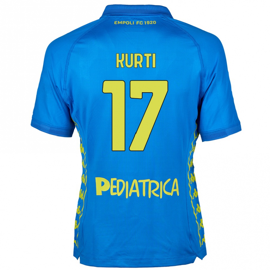 Kids Football Adi Kurti #17 Blue Home Jersey 2024/25 T-Shirt Canada