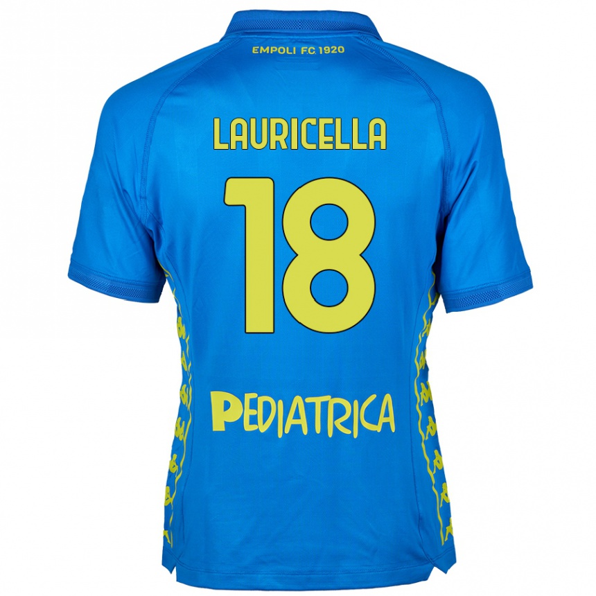 Kids Football Giovanni Lauricella #18 Blue Home Jersey 2024/25 T-Shirt Canada