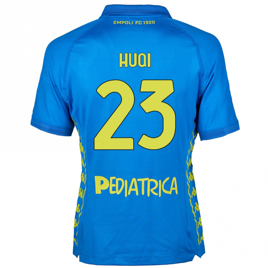 Kids Football Mattia Huqi #23 Blue Home Jersey 2024/25 T-Shirt Canada