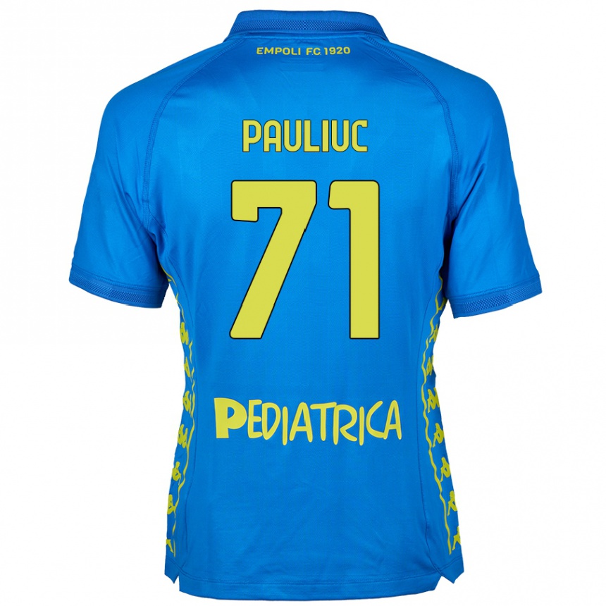 Kids Football Nicolò Pauliuc #71 Blue Home Jersey 2024/25 T-Shirt Canada