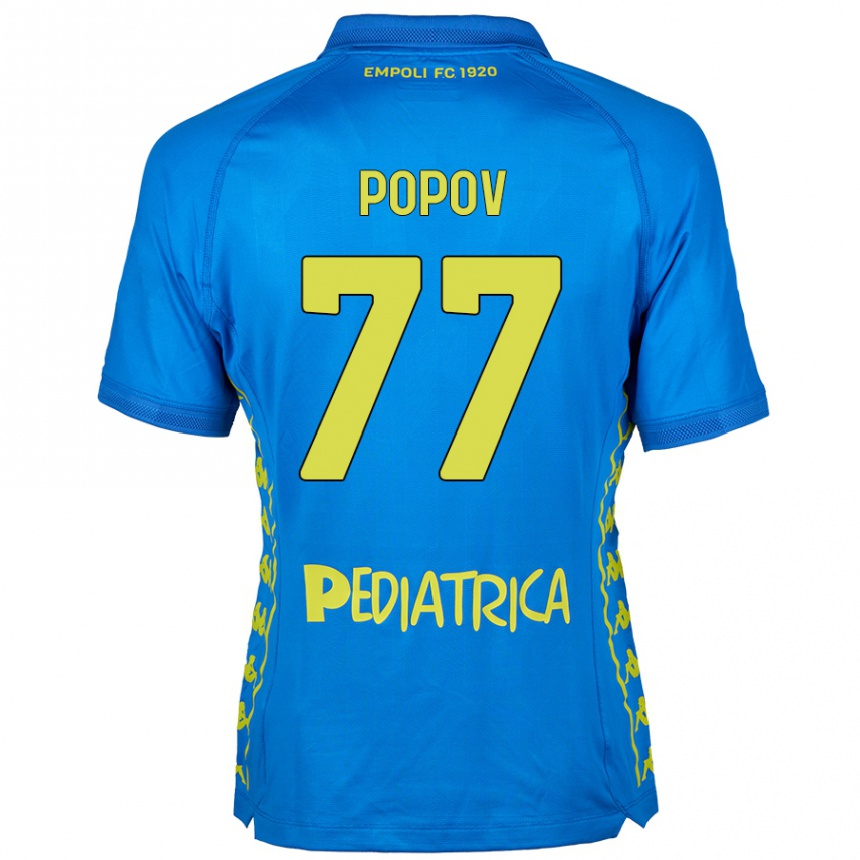 Kids Football Bogdan Popov #77 Blue Home Jersey 2024/25 T-Shirt Canada