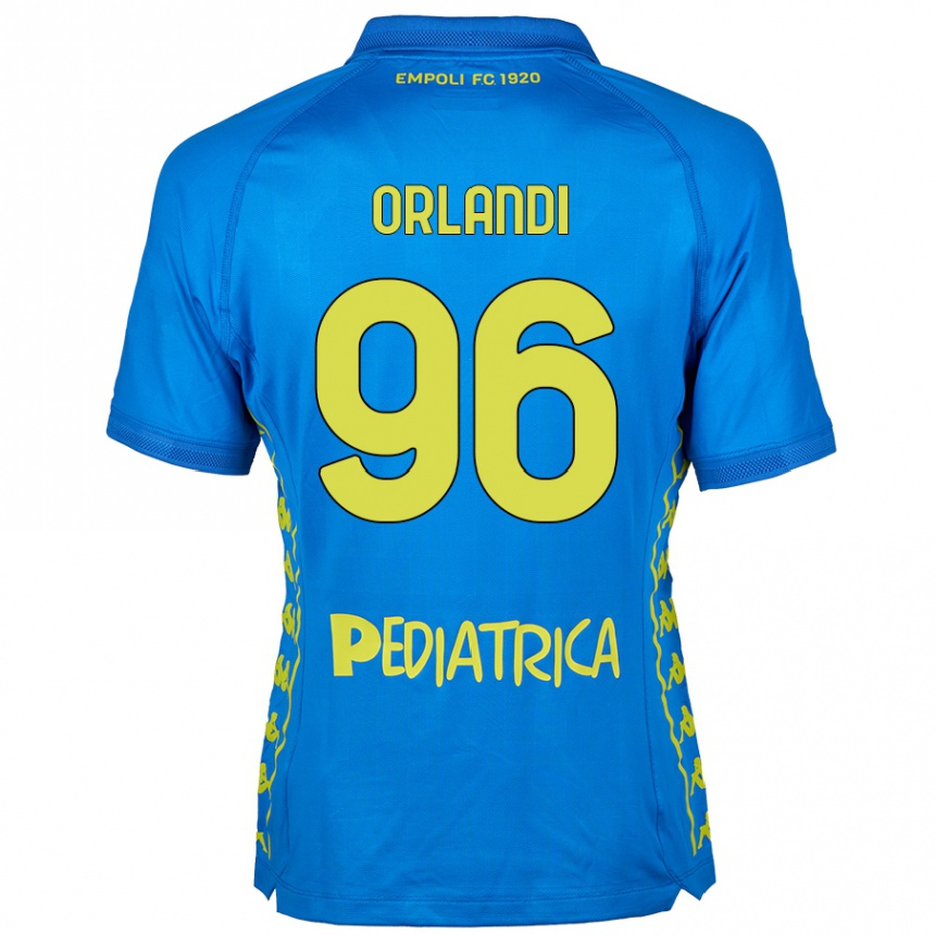 Kids Football Andrea Orlandi #96 Blue Home Jersey 2024/25 T-Shirt Canada