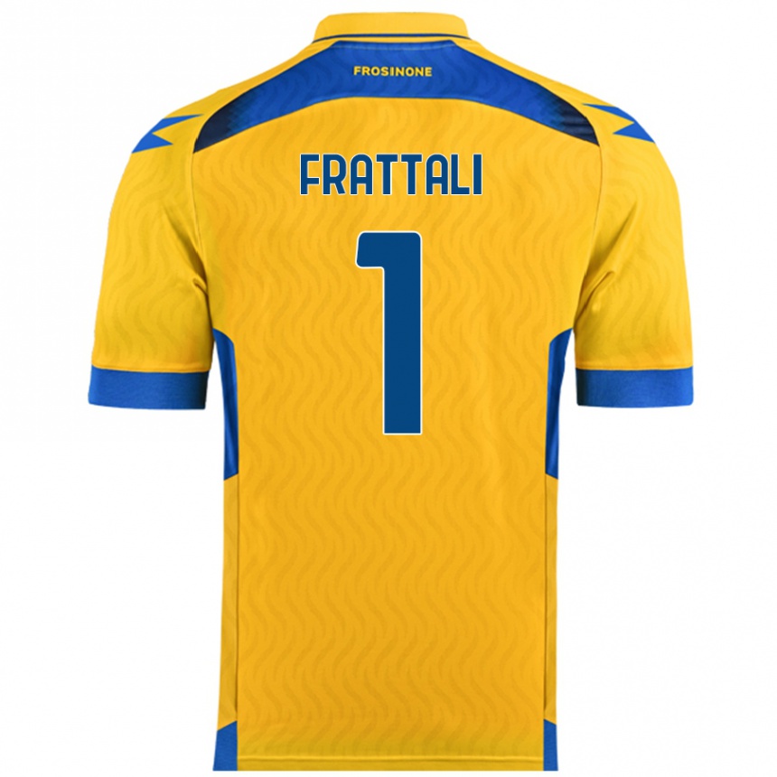 Enfant Football Maillot Pierluigi Frattali #1 Jaune Tenues Domicile 2024/25 Canada