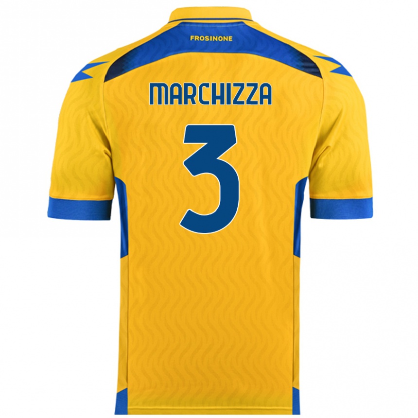 Enfant Football Maillot Riccardo Marchizza #3 Jaune Tenues Domicile 2024/25 Canada