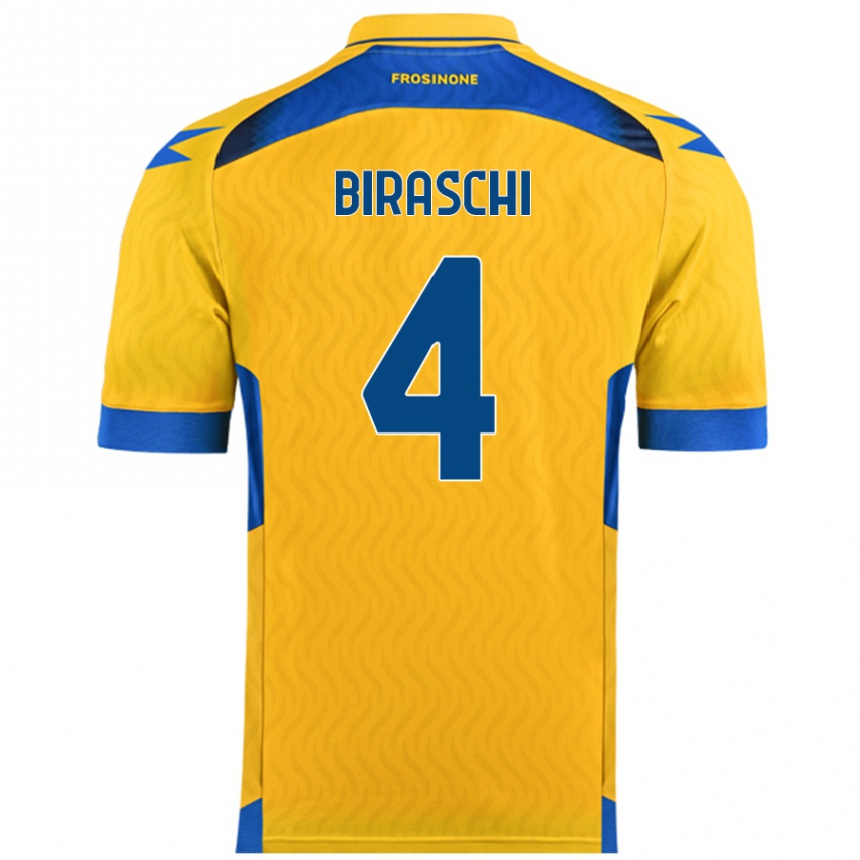 Enfant Football Maillot Davide Biraschi #4 Jaune Tenues Domicile 2024/25 Canada