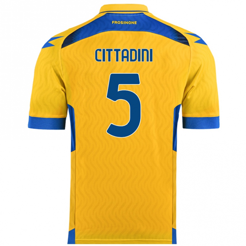 Enfant Football Maillot Giorgio Cittadini #5 Jaune Tenues Domicile 2024/25 Canada