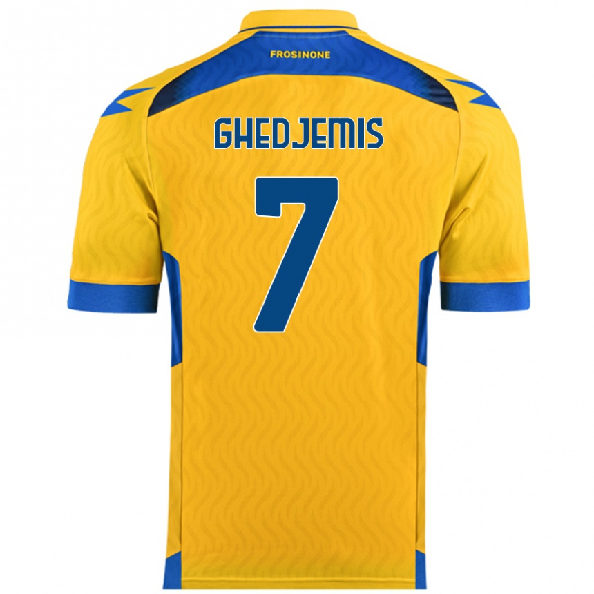 Enfant Football Maillot Farès Ghedjemis #7 Jaune Tenues Domicile 2024/25 Canada