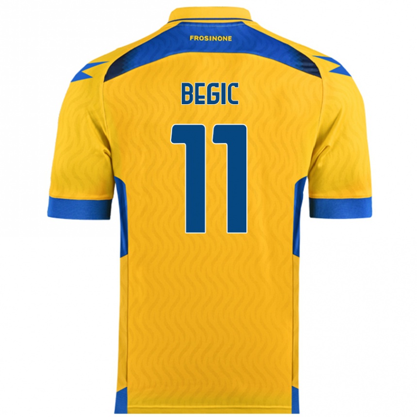 Enfant Football Maillot Tjas Begic #11 Jaune Tenues Domicile 2024/25 Canada