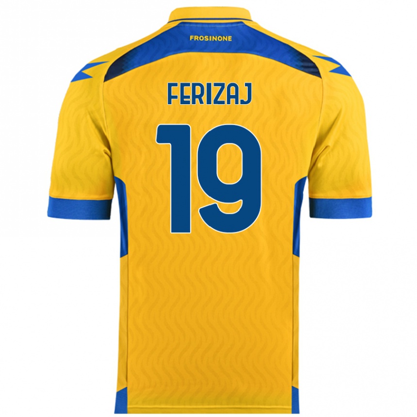 Enfant Football Maillot Justin Ferizaj #19 Jaune Tenues Domicile 2024/25 Canada