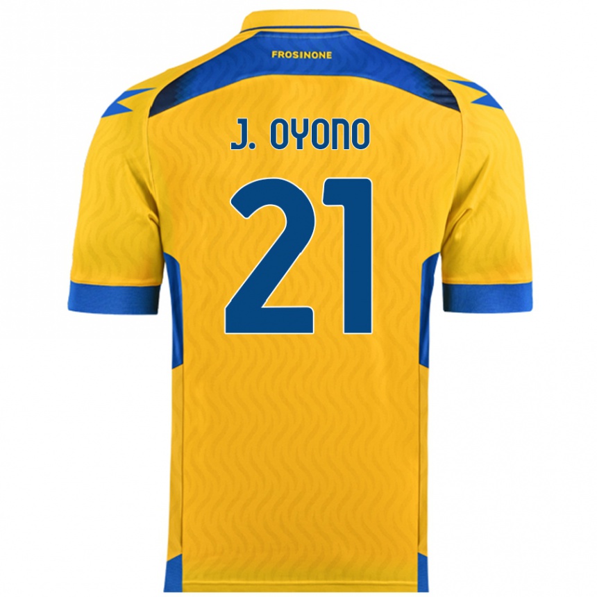 Kids Football Jérémy Oyono #21 Yellow Home Jersey 2024/25 T-Shirt Canada