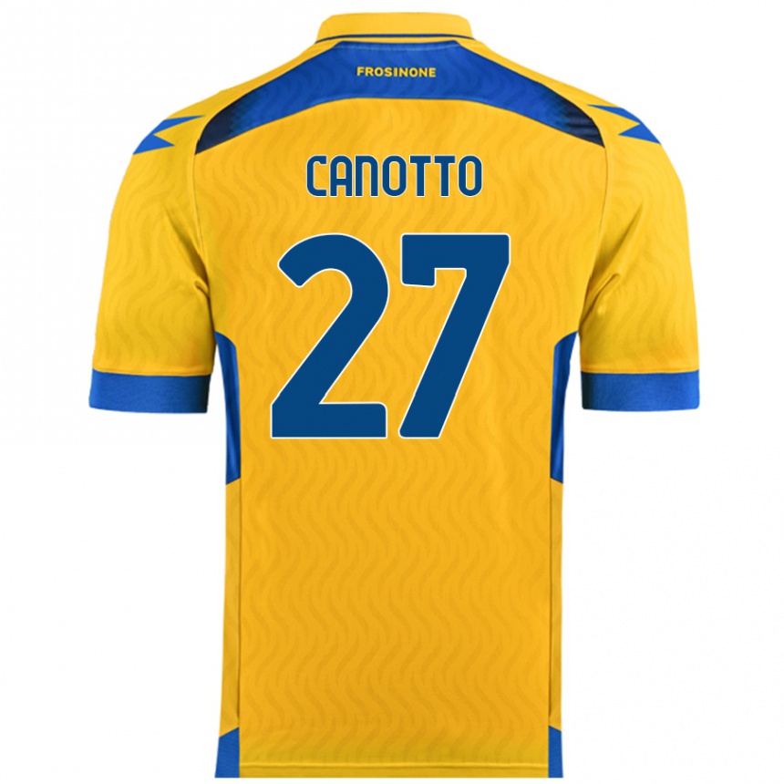 Enfant Football Maillot Luigi Canotto #27 Jaune Tenues Domicile 2024/25 Canada