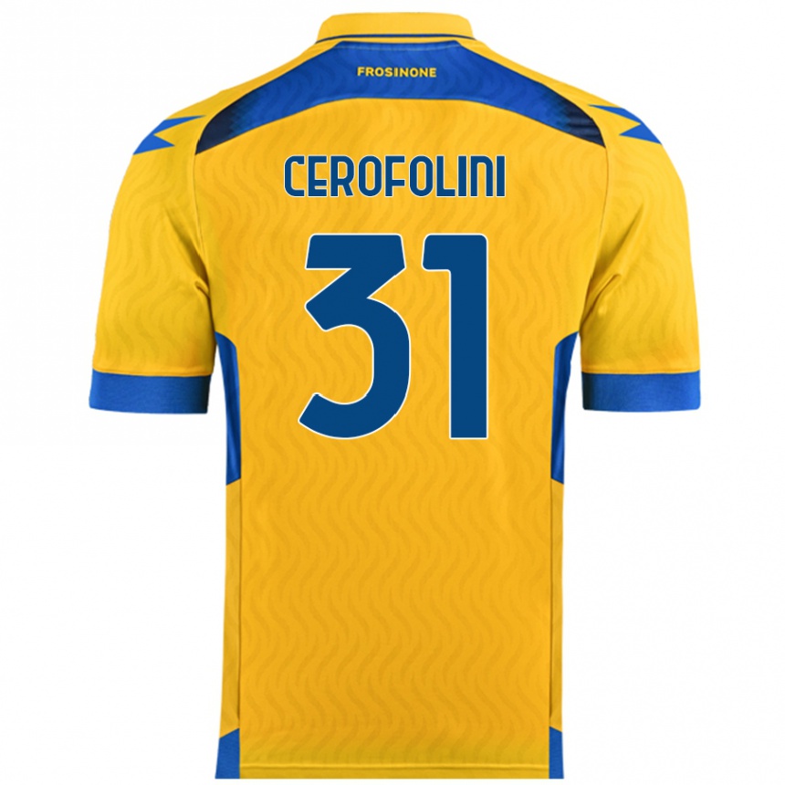 Enfant Football Maillot Michele Cerofolini #31 Jaune Tenues Domicile 2024/25 Canada