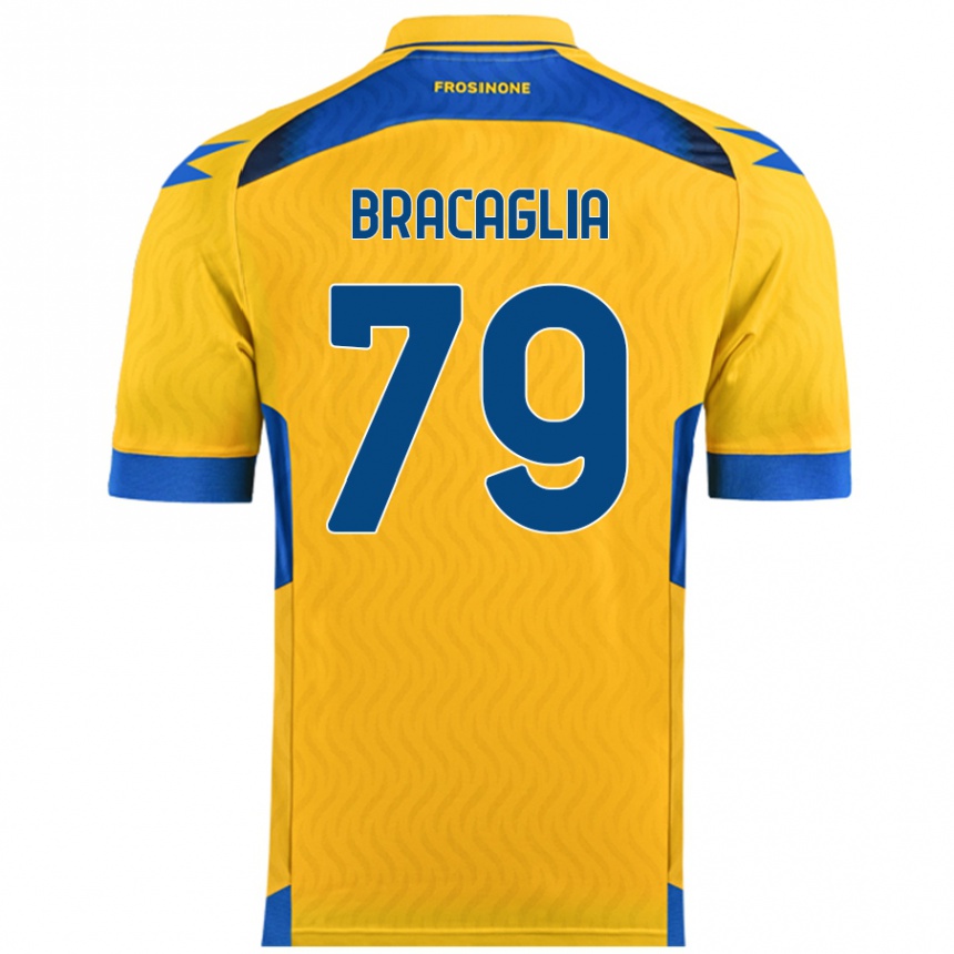 Enfant Football Maillot Gabriele Bracaglia #79 Jaune Tenues Domicile 2024/25 Canada