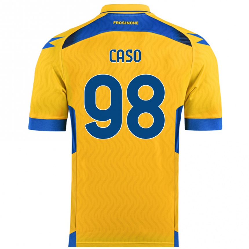 Enfant Football Maillot Giuseppe Caso #98 Jaune Tenues Domicile 2024/25 Canada