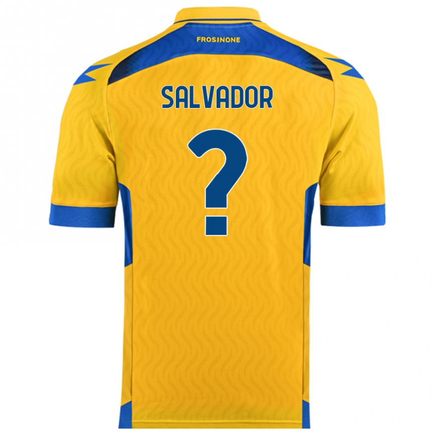 Enfant Football Maillot Edoardo Salvador #0 Jaune Tenues Domicile 2024/25 Canada