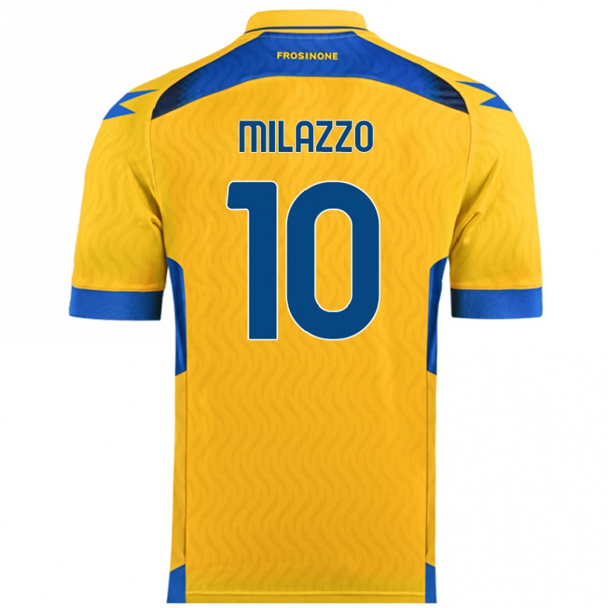 Enfant Football Maillot Simone Milazzo #10 Jaune Tenues Domicile 2024/25 Canada