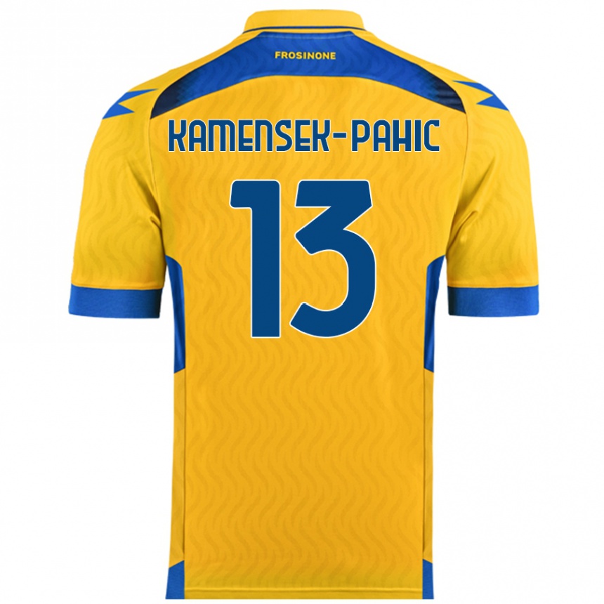 Enfant Football Maillot Matjaz Kamensek-Pahic #13 Jaune Tenues Domicile 2024/25 Canada