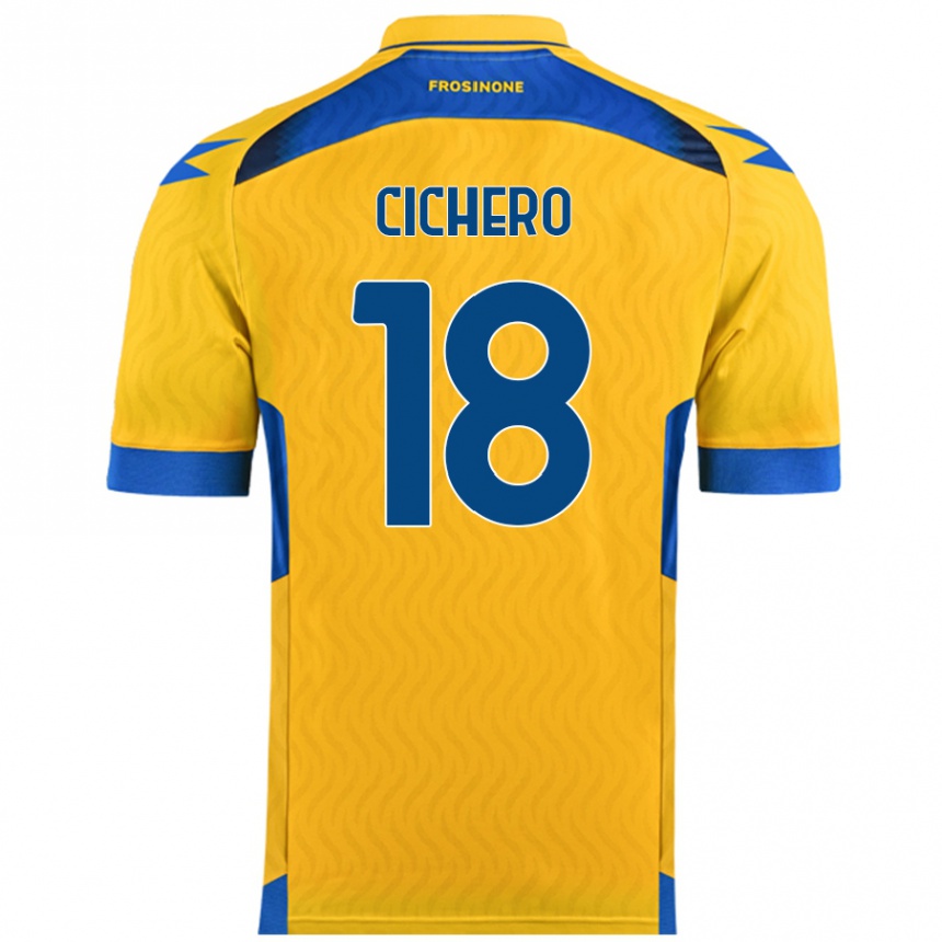 Enfant Football Maillot Alejandro Cichero #18 Jaune Tenues Domicile 2024/25 Canada