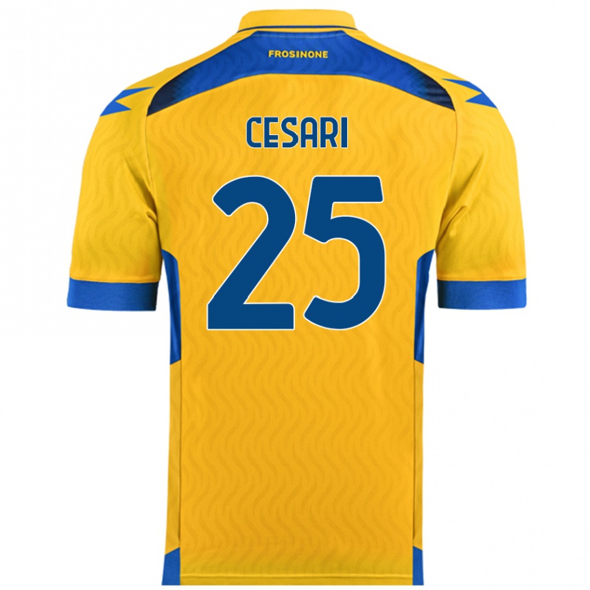 Enfant Football Maillot Nicolò Cesari #25 Jaune Tenues Domicile 2024/25 Canada