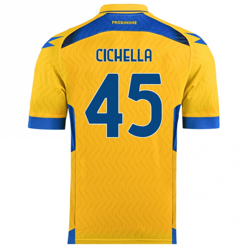 Enfant Football Maillot Matteo Cichella #45 Jaune Tenues Domicile 2024/25 Canada