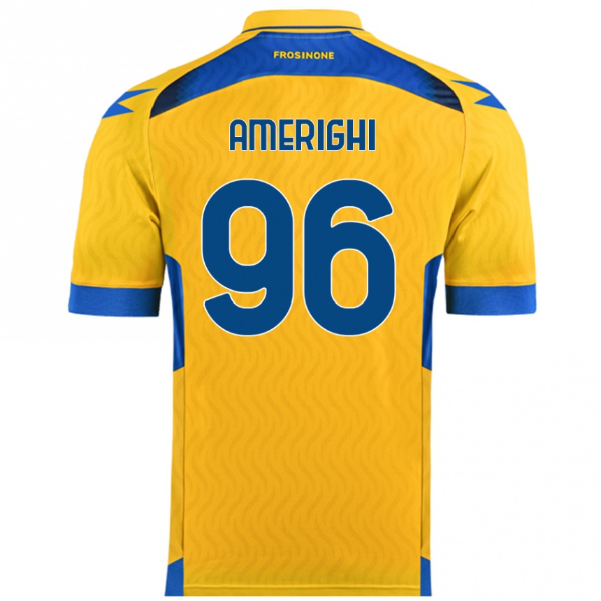 Kids Football Igor Amerighi #96 Yellow Home Jersey 2024/25 T-Shirt Canada