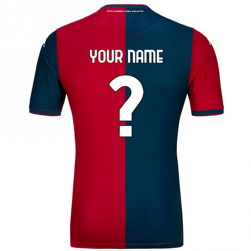 Kids Football Your Name #0 Red Dark Blue Home Jersey 2024/25 T-Shirt Canada