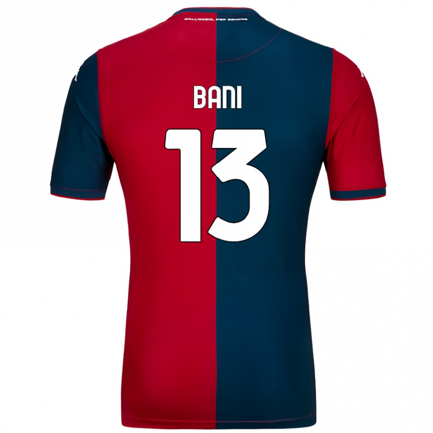 Kids Football Mattia Bani #13 Red Dark Blue Home Jersey 2024/25 T-Shirt Canada