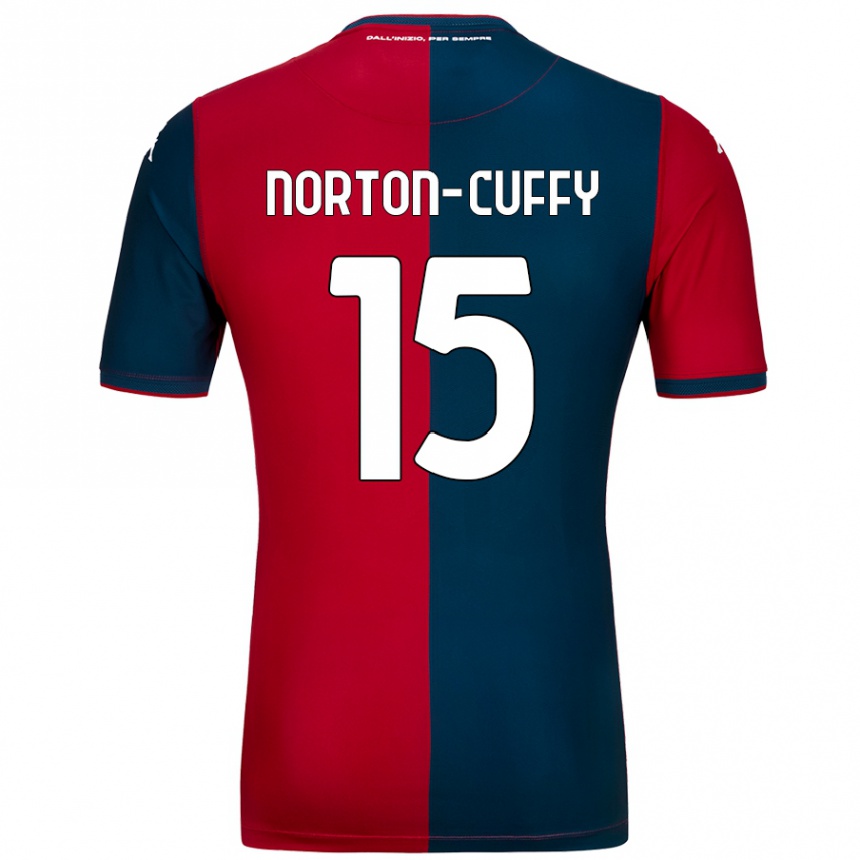 Kids Football Brooke Norton-Cuffy #15 Red Dark Blue Home Jersey 2024/25 T-Shirt Canada