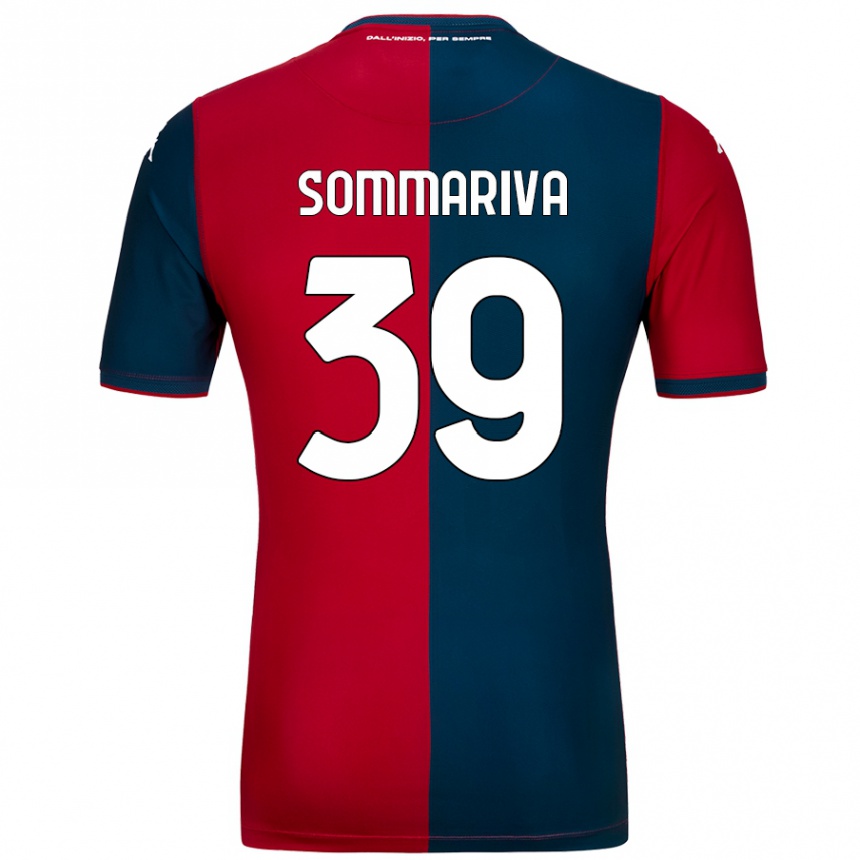 Kids Football Daniele Sommariva #39 Red Dark Blue Home Jersey 2024/25 T-Shirt Canada