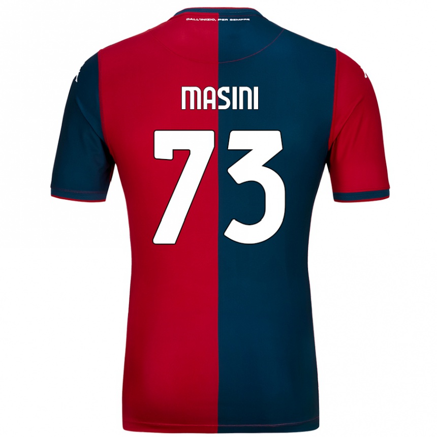 Kids Football Patrizio Masini #73 Red Dark Blue Home Jersey 2024/25 T-Shirt Canada