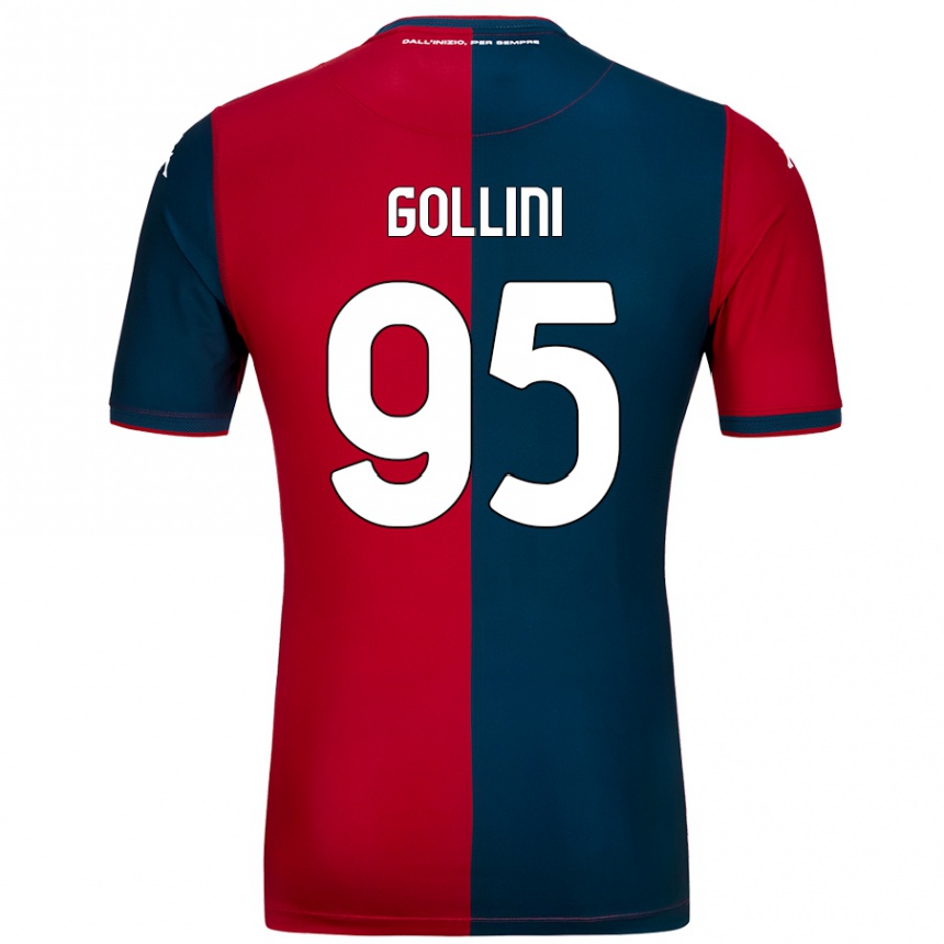 Kids Football Pierluigi Gollini #95 Red Dark Blue Home Jersey 2024/25 T-Shirt Canada