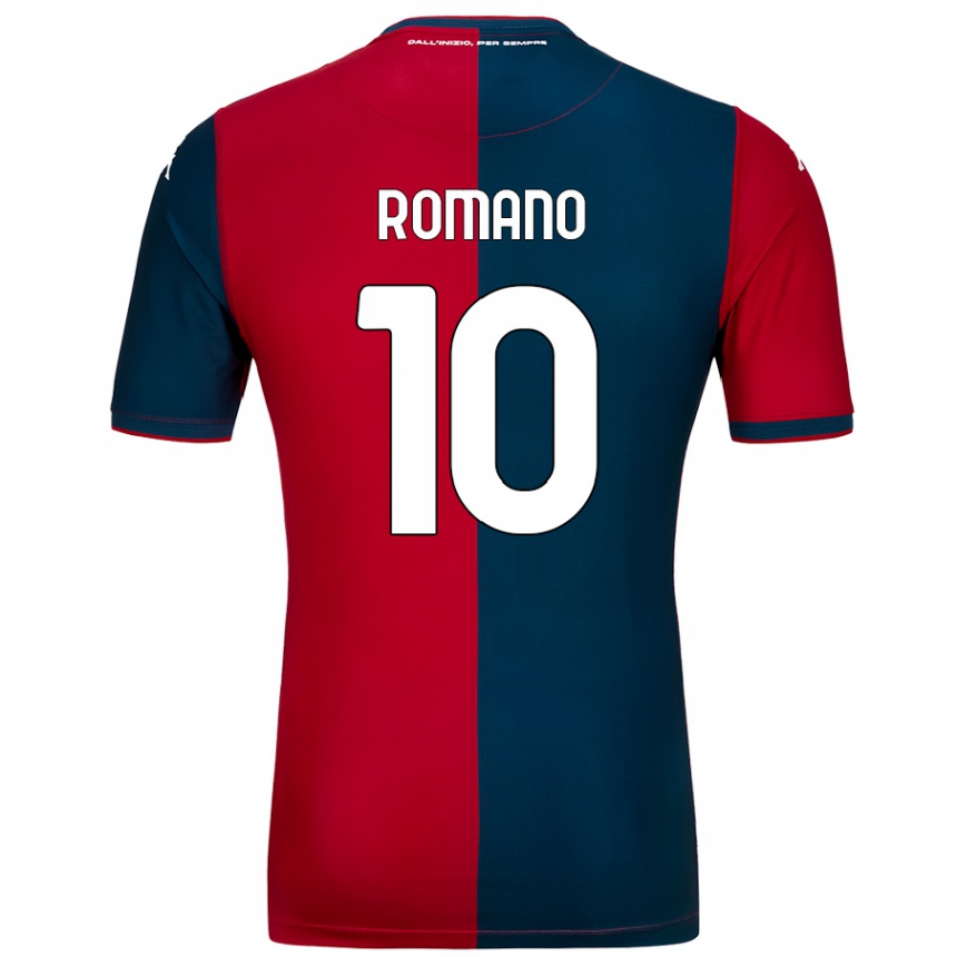 Kids Football Marco Romano #10 Red Dark Blue Home Jersey 2024/25 T-Shirt Canada