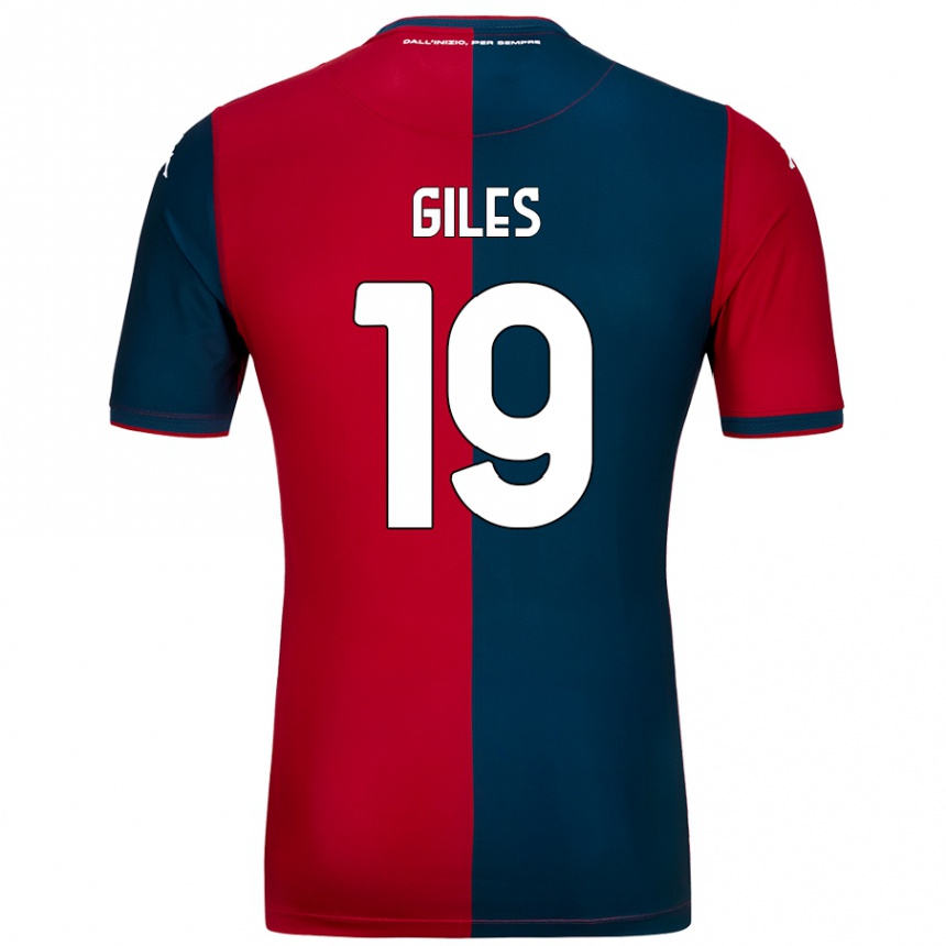 Kids Football Heidi Giles #19 Red Dark Blue Home Jersey 2024/25 T-Shirt Canada