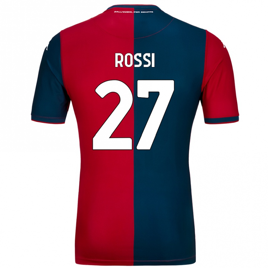 Kids Football Lucrezia Rossi #27 Red Dark Blue Home Jersey 2024/25 T-Shirt Canada