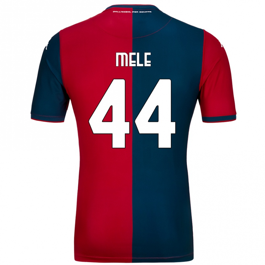 Kids Football Chiara Mele #44 Red Dark Blue Home Jersey 2024/25 T-Shirt Canada