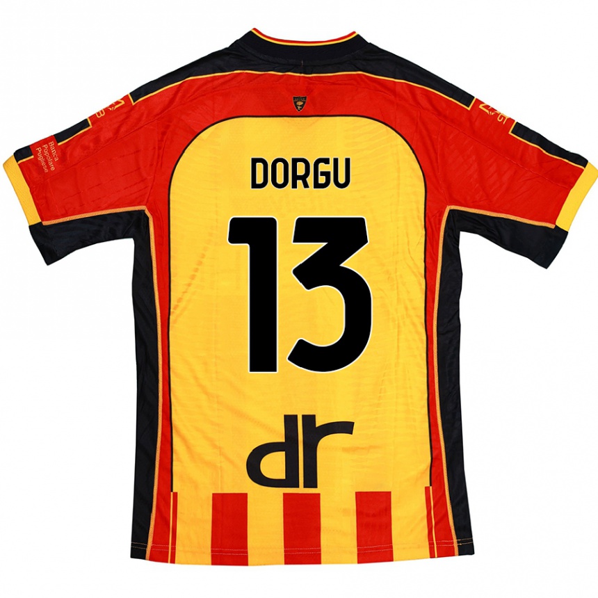 Kids Football Patrick Dorgu #13 Yellow Red Home Jersey 2024/25 T-Shirt Canada