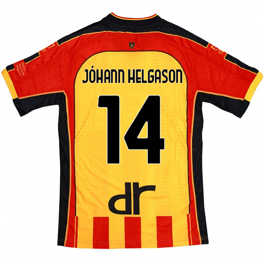 Kids Football Thórir Jóhann Helgason #14 Yellow Red Home Jersey 2024/25 T-Shirt Canada