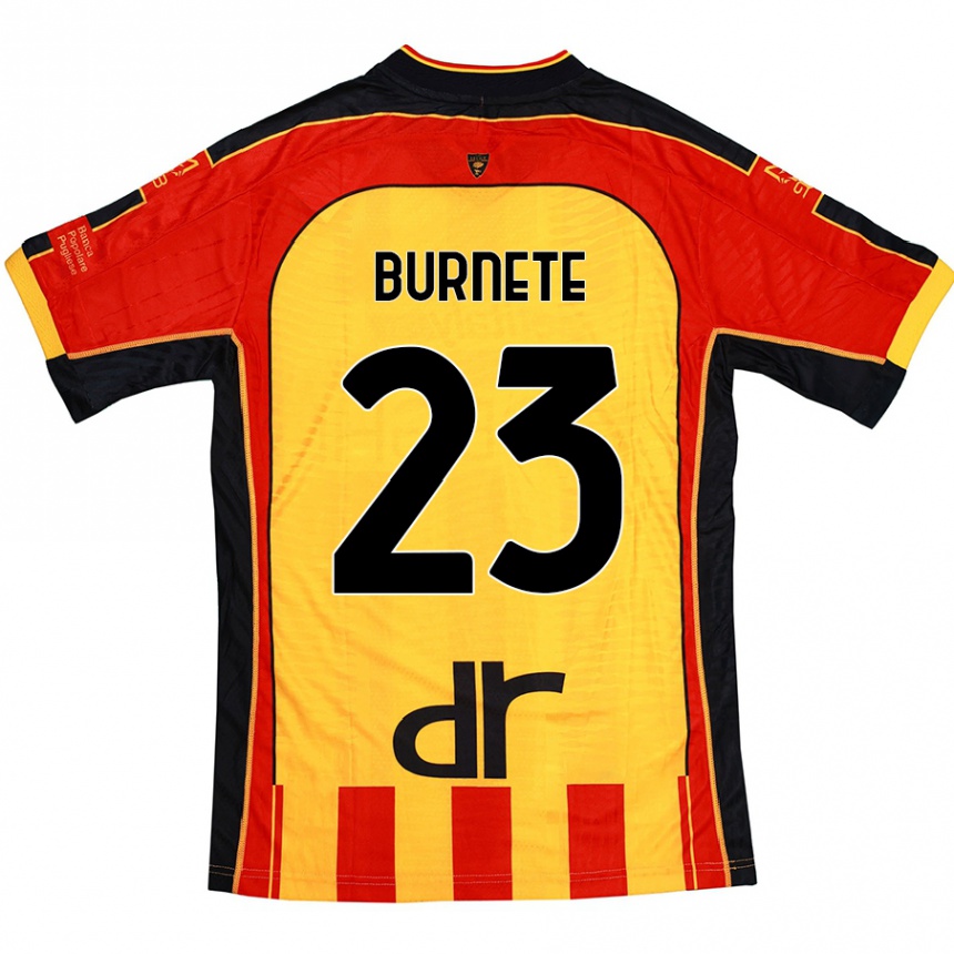 Kids Football Rareș Burnete #23 Yellow Red Home Jersey 2024/25 T-Shirt Canada