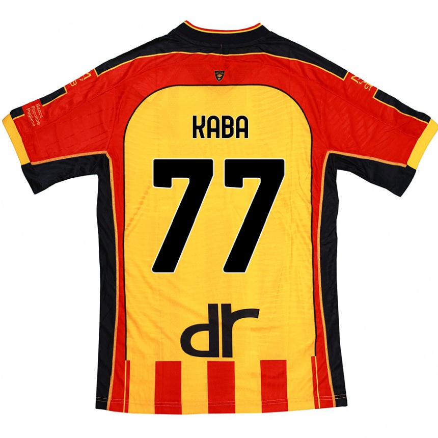 Kids Football Mohamed Kaba #77 Yellow Red Home Jersey 2024/25 T-Shirt Canada