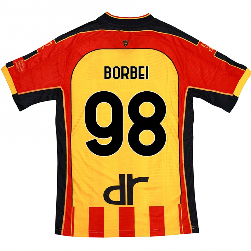 Kids Football Alexandru Borbei #98 Yellow Red Home Jersey 2024/25 T-Shirt Canada