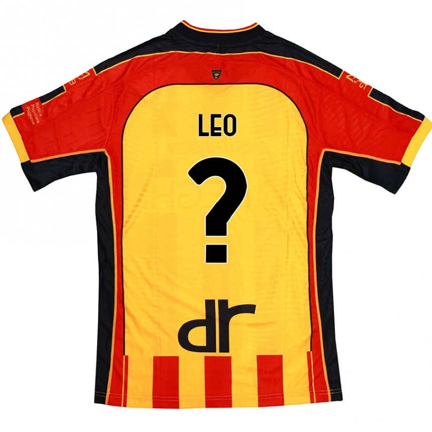 Kids Football Giulio Leo #0 Yellow Red Home Jersey 2024/25 T-Shirt Canada