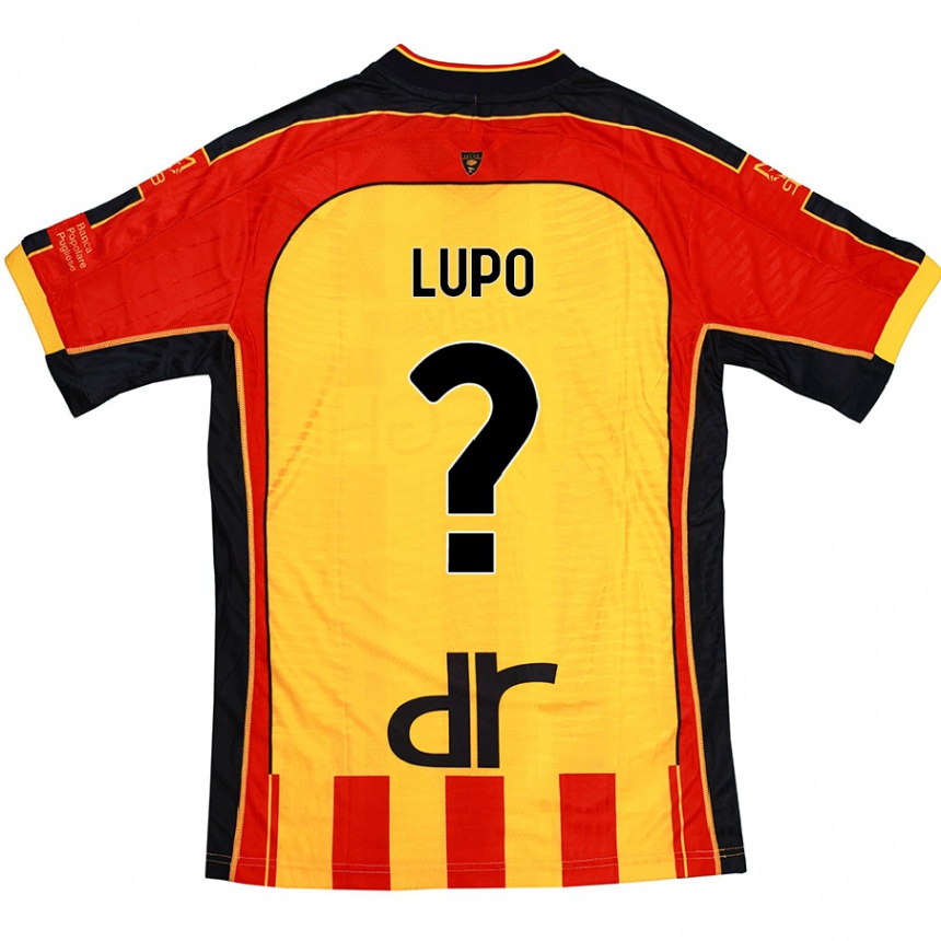 Kids Football Christian Lupo #0 Yellow Red Home Jersey 2024/25 T-Shirt Canada