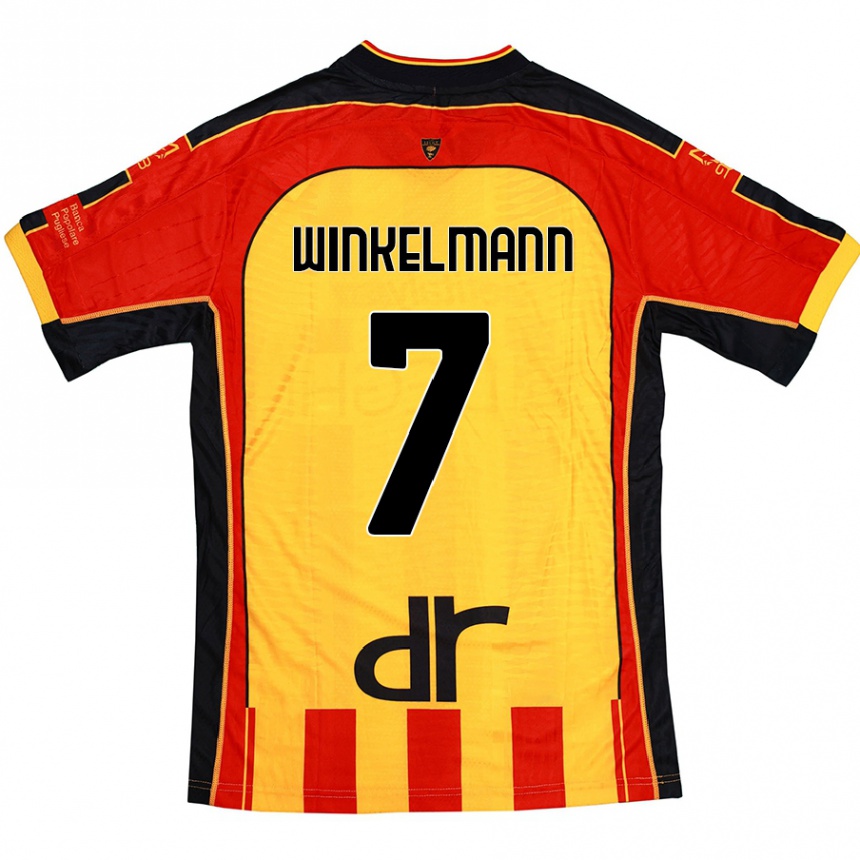 Kids Football Till Winkelmann #7 Yellow Red Home Jersey 2024/25 T-Shirt Canada