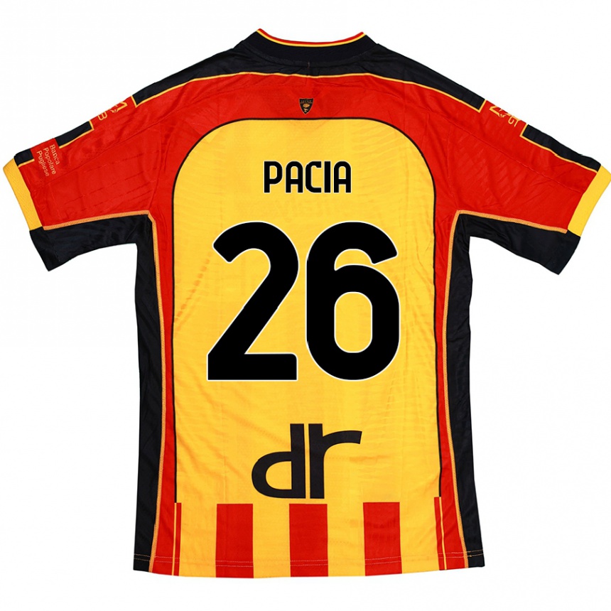 Kids Football Fabiano Pacia #26 Yellow Red Home Jersey 2024/25 T-Shirt Canada