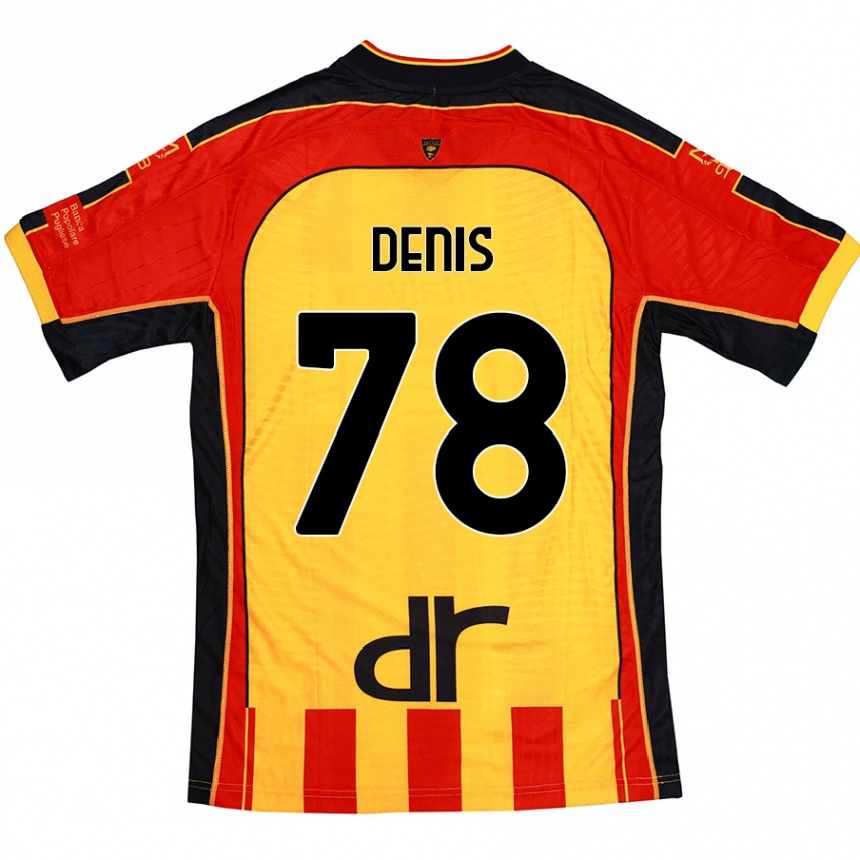 Kids Football Max Denis #78 Yellow Red Home Jersey 2024/25 T-Shirt Canada