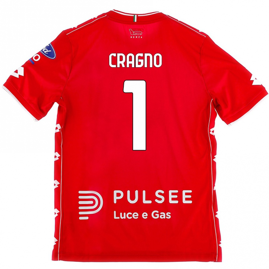 Enfant Football Maillot Alessio Cragno #1 Rouge Blanc Tenues Domicile 2024/25 Canada